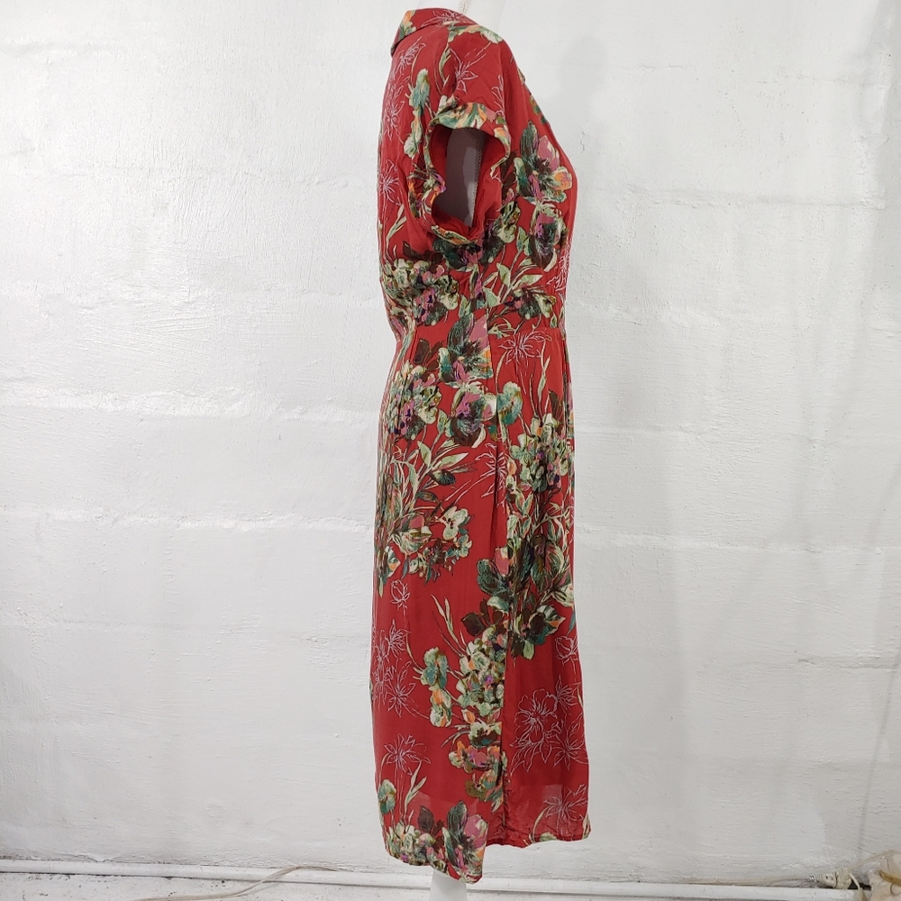 Skies Are Blue Red Floral Dress - Picture 11 of 16